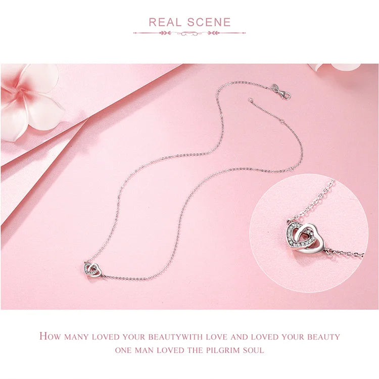 Infinity Heart Knot Necklace