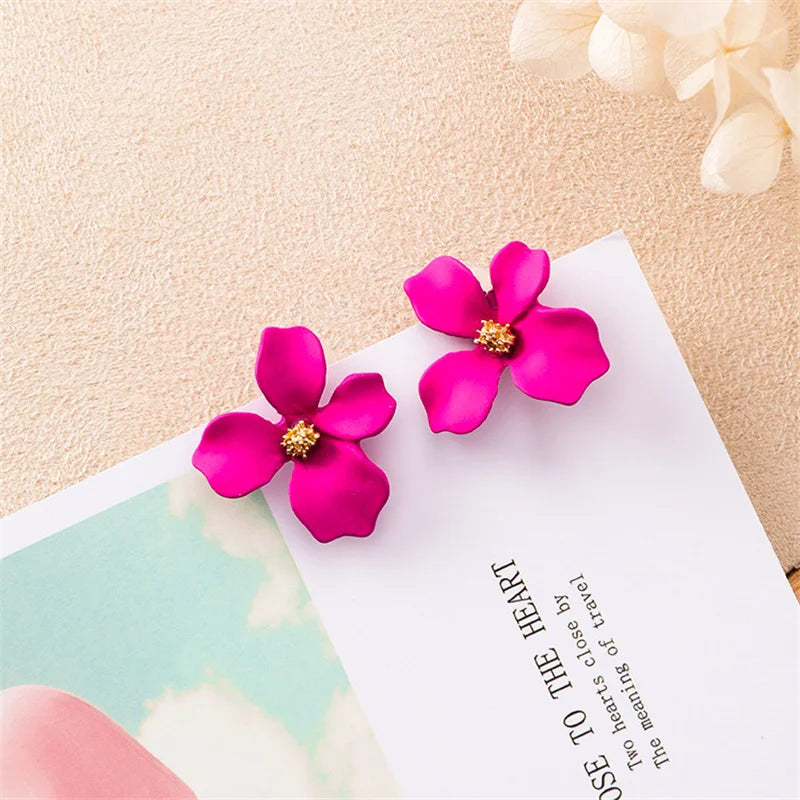 Colorful Geometric and Floral Earrings